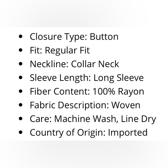 Liz Claiborne Long Sleeve Button Down Floral Shirt Regular Fit Size Small. NWOT. - Picture 7 of 7